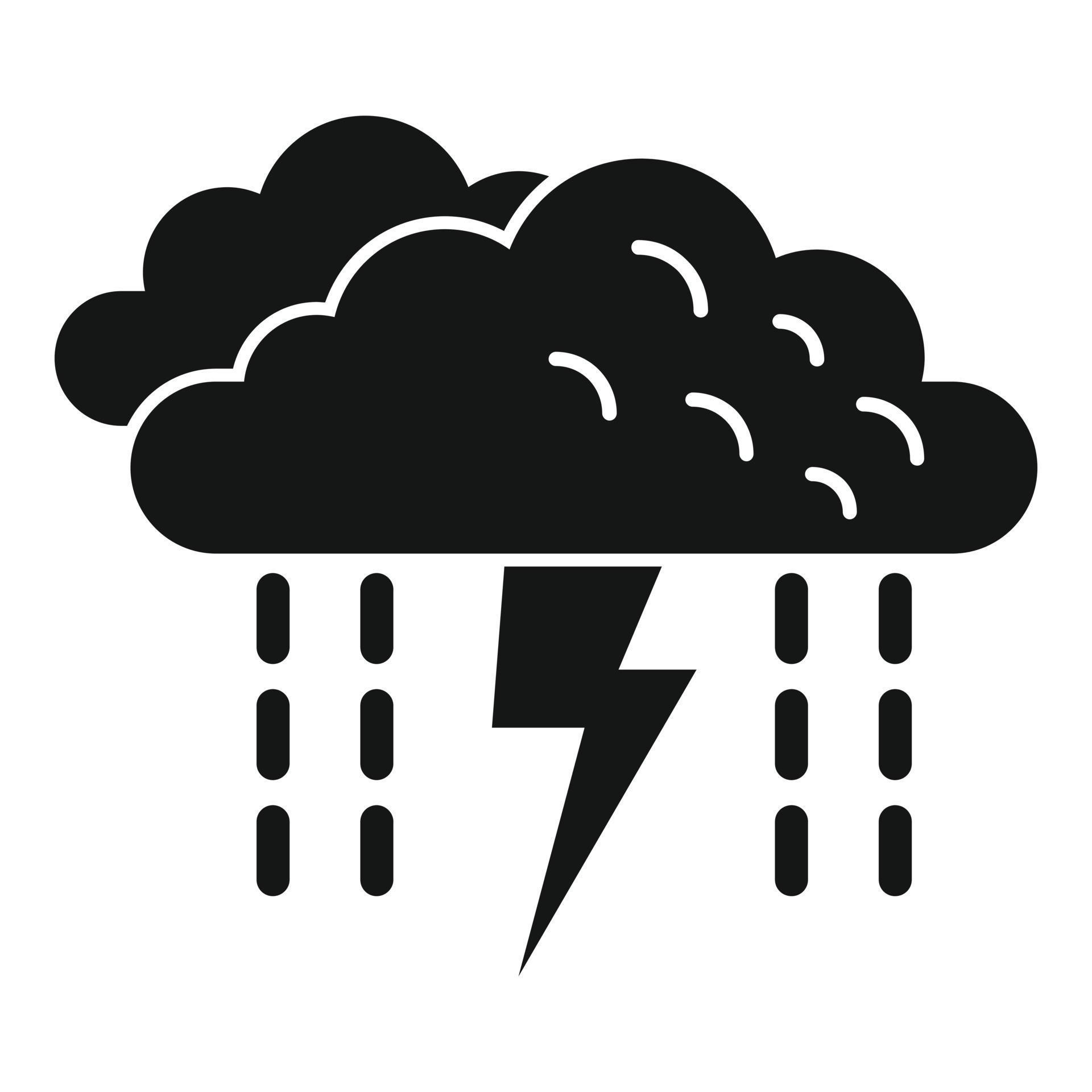 Rain thunderstorm icon simple vector. Cloud forecast 15151754 Vector