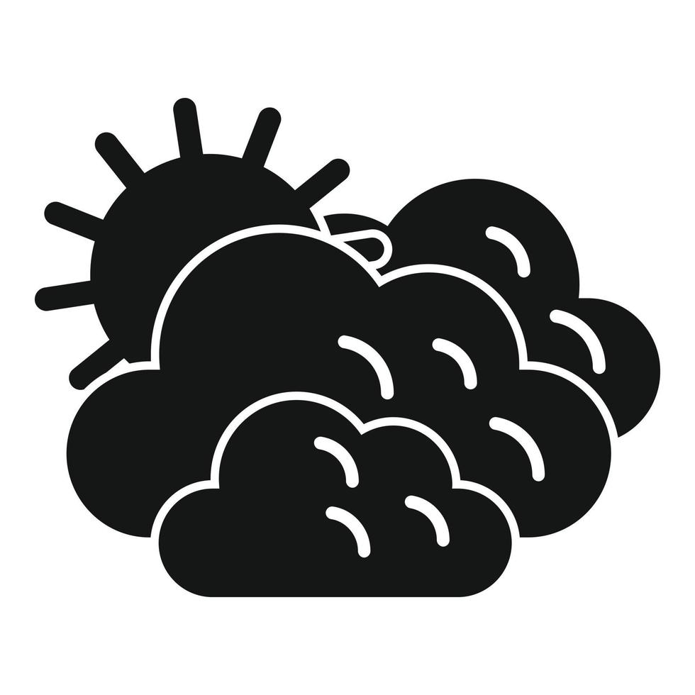 Sunny sky icon simple vector. Rain cloudy vector