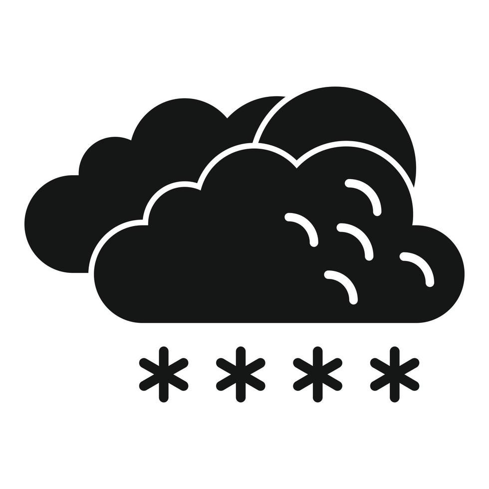 Cloudy snow icon simple vector. Weather cloud vector