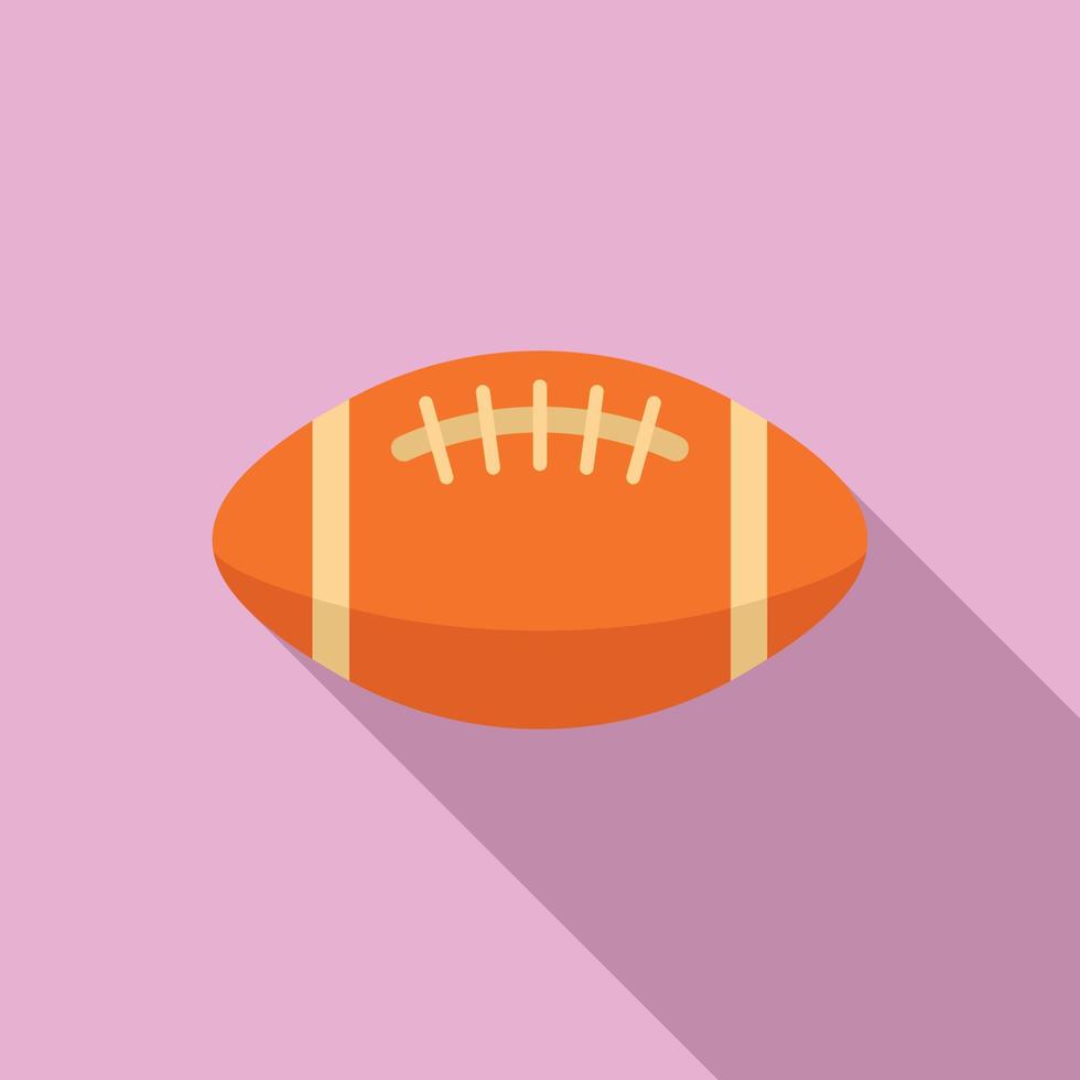 American football ball icon flat vector. Active sport vector