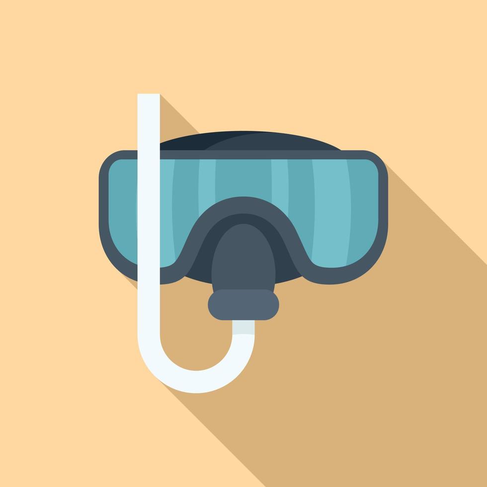 Diving mask icon flat vector. Active sport vector