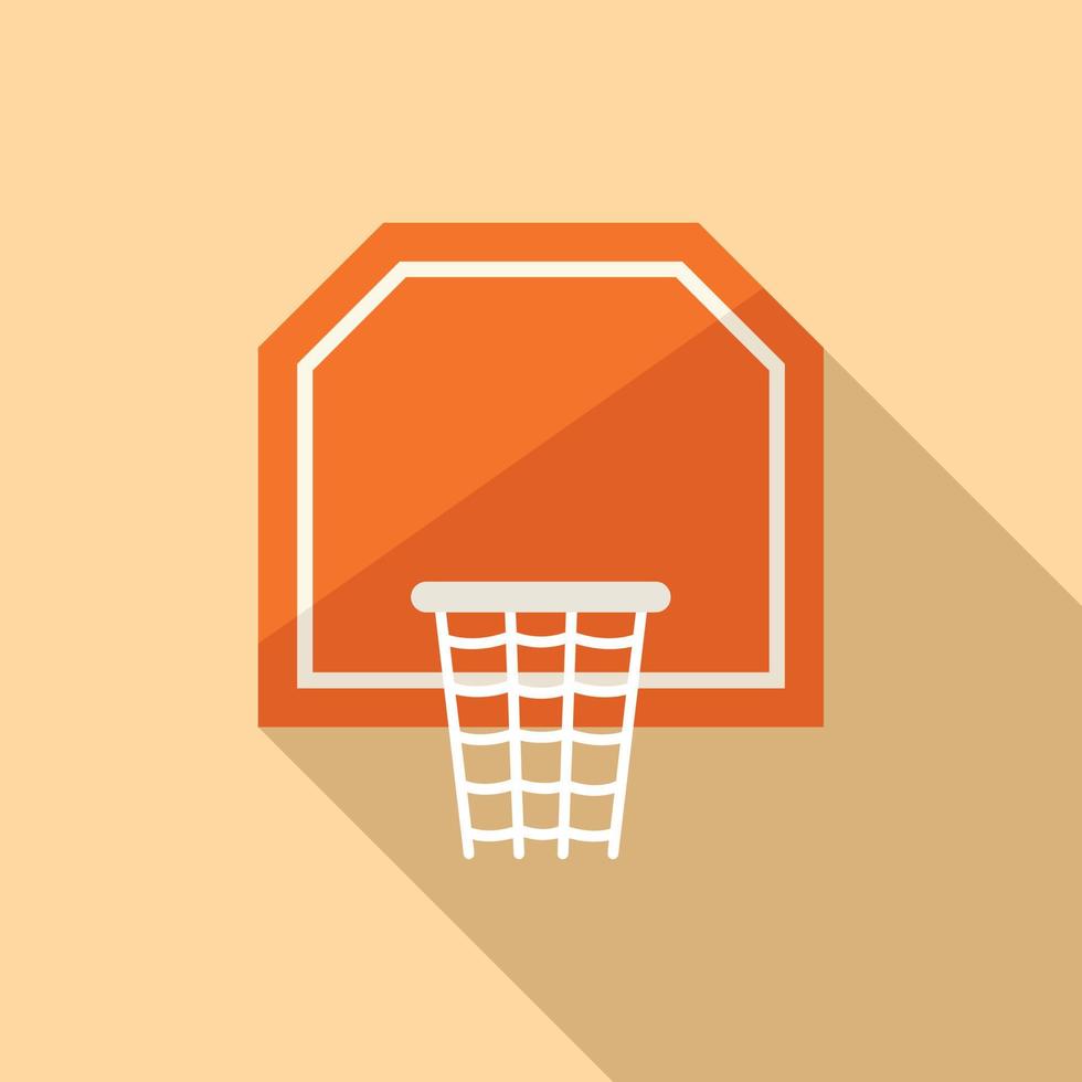 vector plano de icono de tablero de baloncesto. ejercicio deportivo