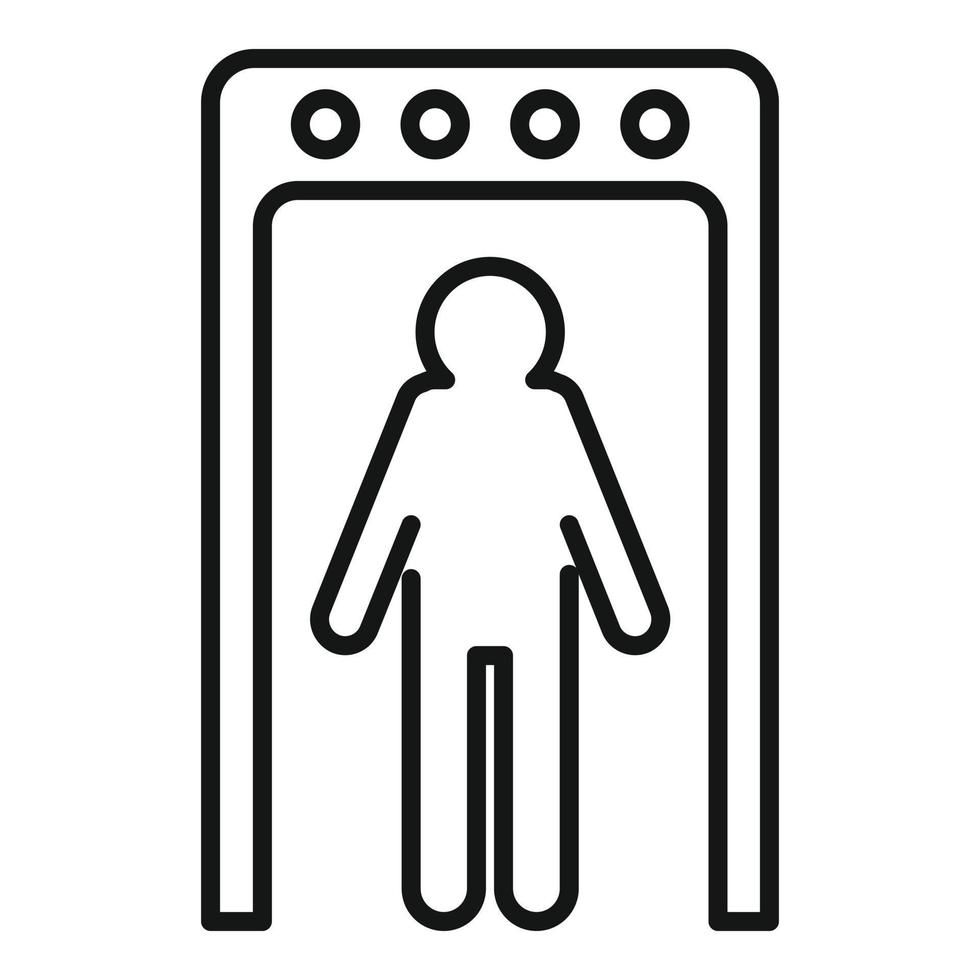 Airport control scanner icon outline vector. Passenger terminal vector