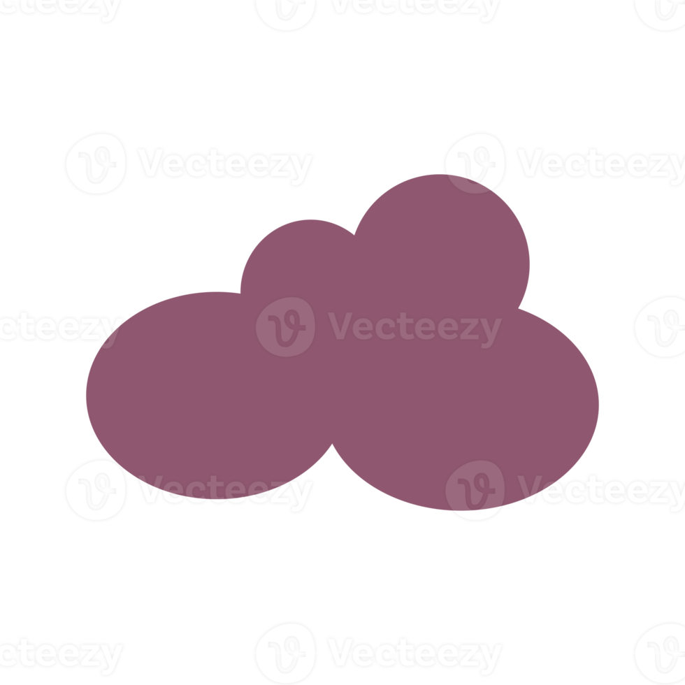 Cute cloud for design element png