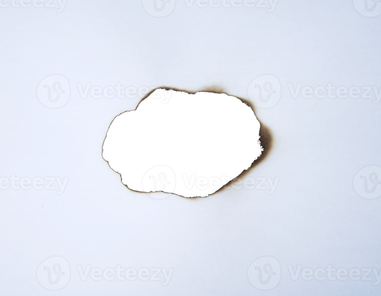 Burnt paper frame for frame texture overlay. damaged white paper with burnt stain. blank ripped paper edge for a design element. png