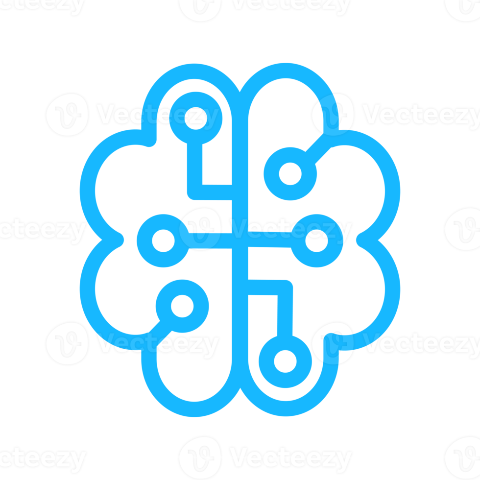 hjärna ikon design för artificiell intelligens teknologi tema png