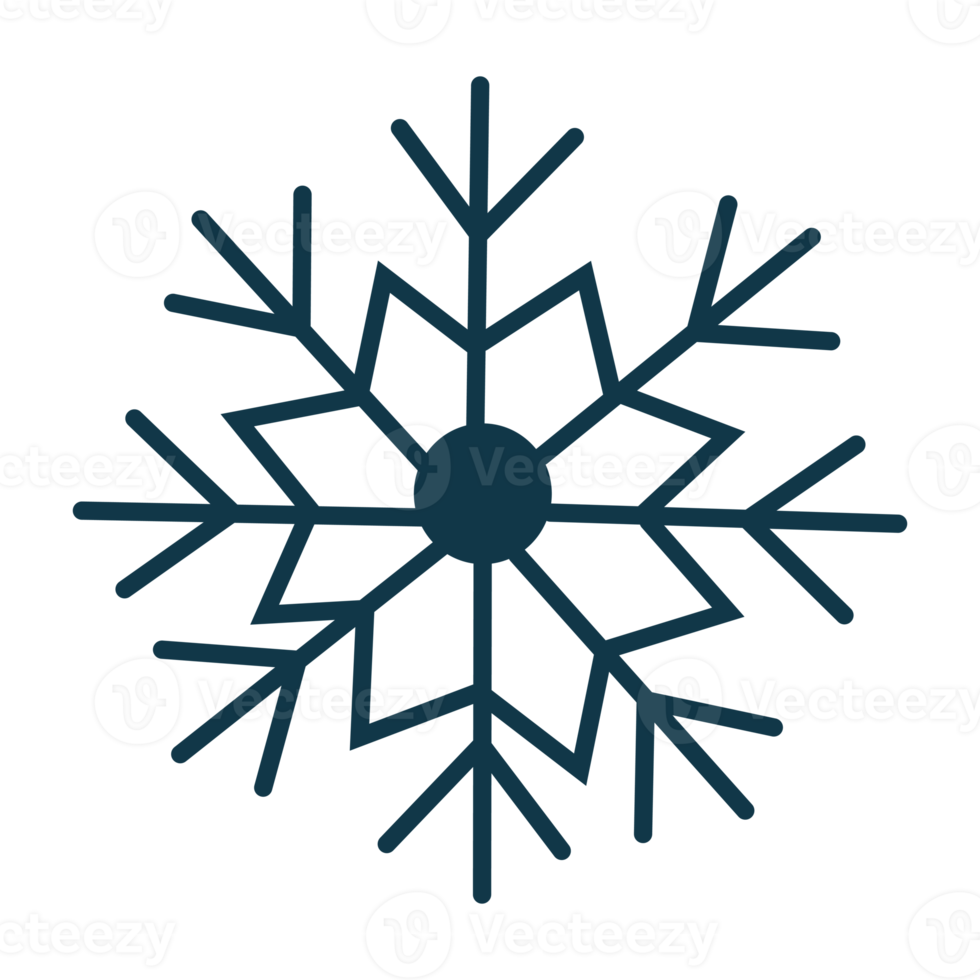 Cute simple snowflake illustration png