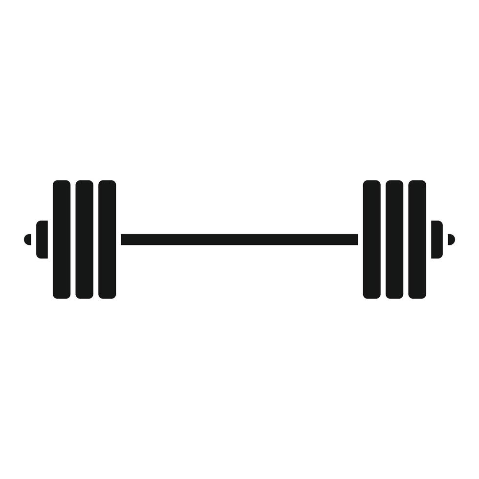 Gym barbell icon simple vector. Healthy sport vector