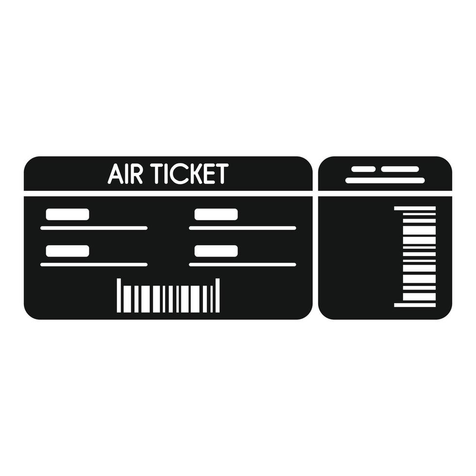 Template airline ticket icon simple vector. Fly trip vector