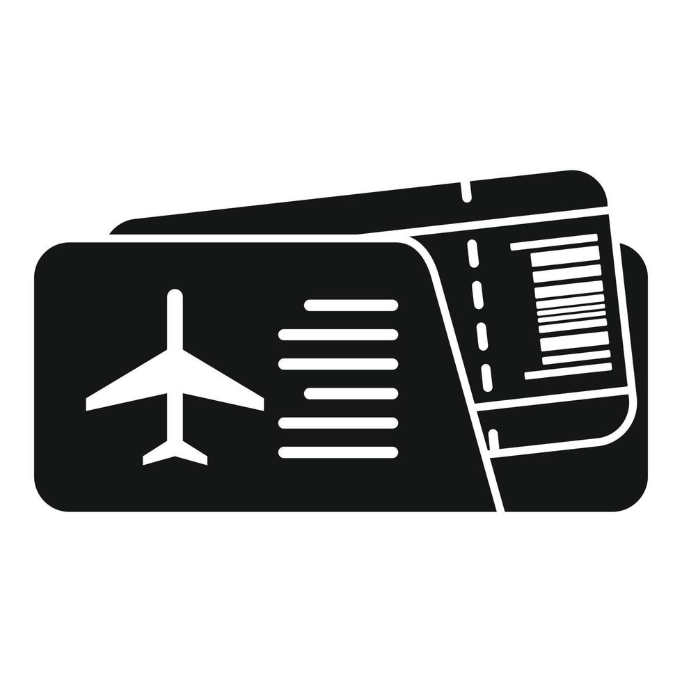 Business air ticket icon simple vector. Airline pass vector