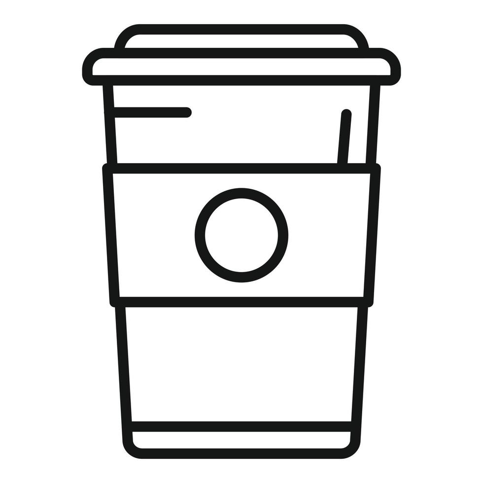 Airline coffee cup icon outline vector. Food meal vector