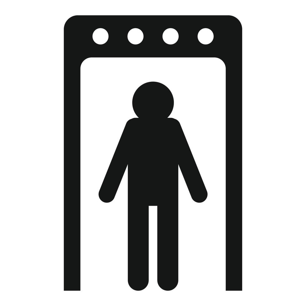 Airport control scanner icon simple vector. Passenger terminal vector