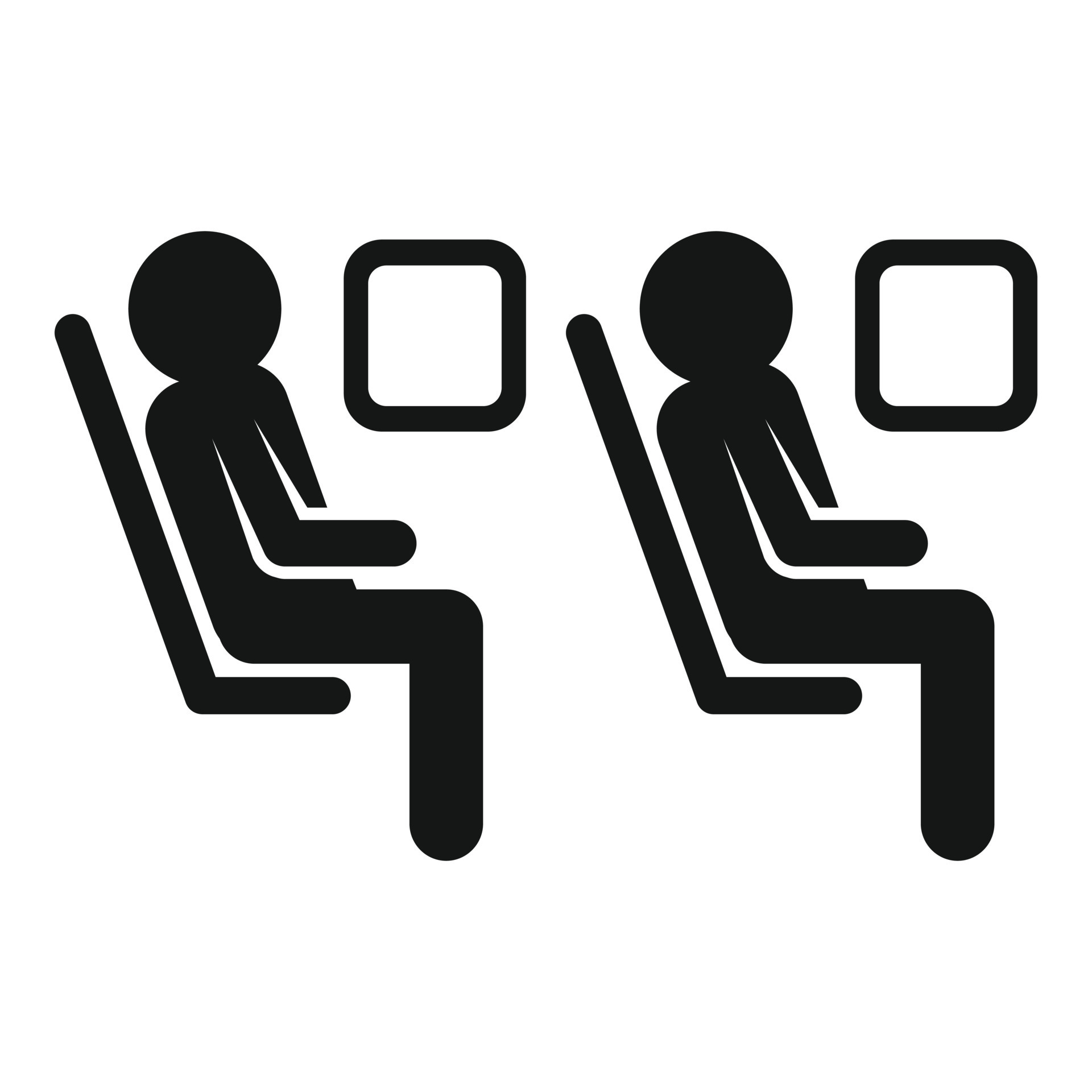 Icono De Asiento De Clase Económica Vector Simple Pasajero De Linea