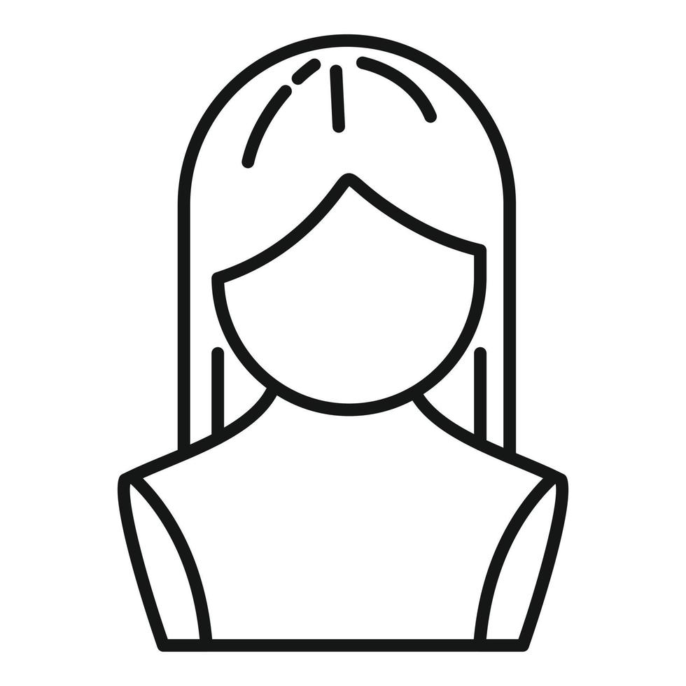 Character wig icon outline vector. Hair style vector