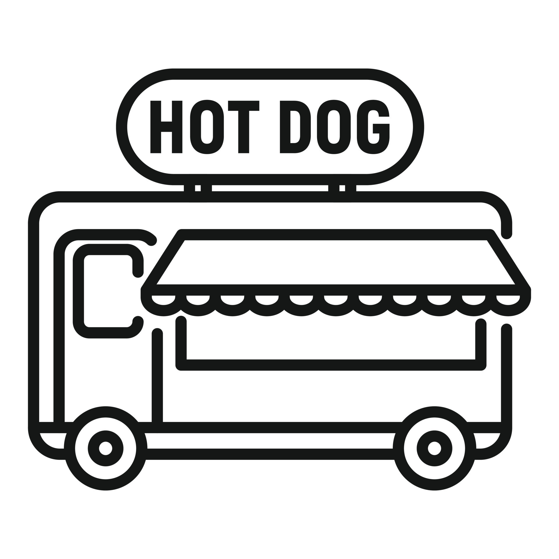 Hot dog truck icon outline vector. Food stand 15152024 Vector Art at