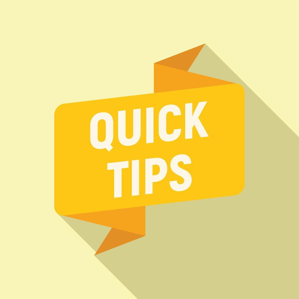 Top tip icon flat vector. Quick trick vector