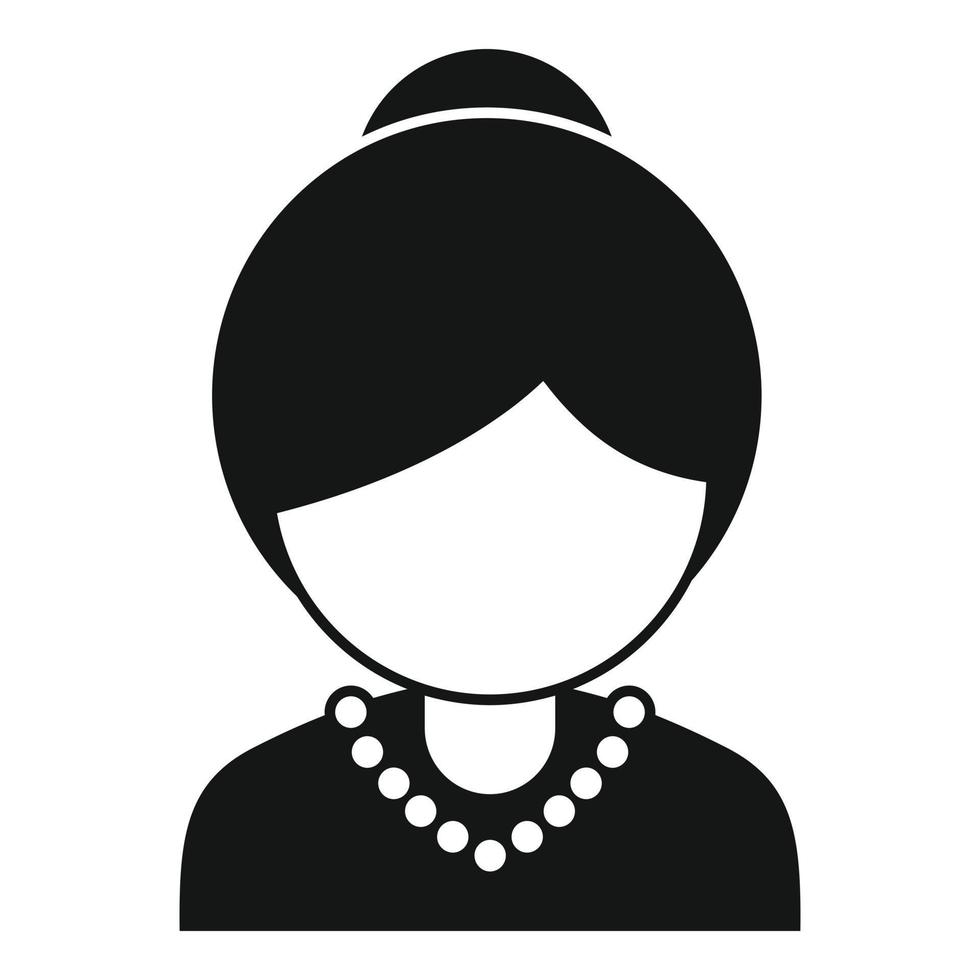 Senior woman icon simple vector. Old age vector