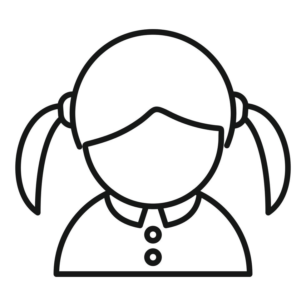 Girl age icon outline vector. Child generation vector
