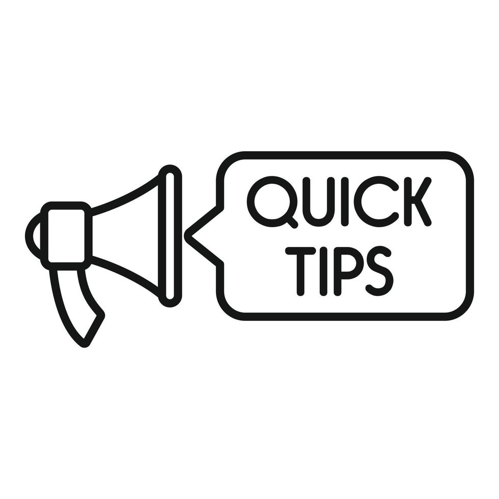 Idea tips icon outline vector. Quick tip vector
