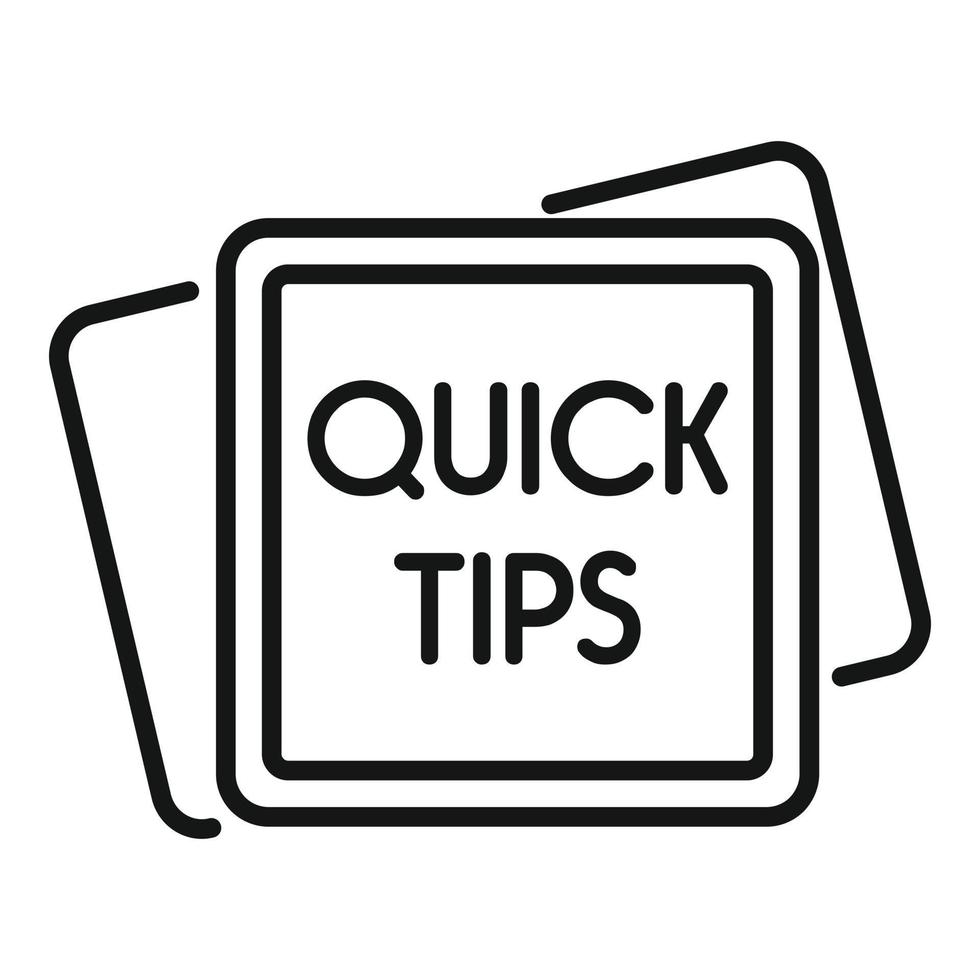 Quick suggestion icon outline vector. Advice idea vector