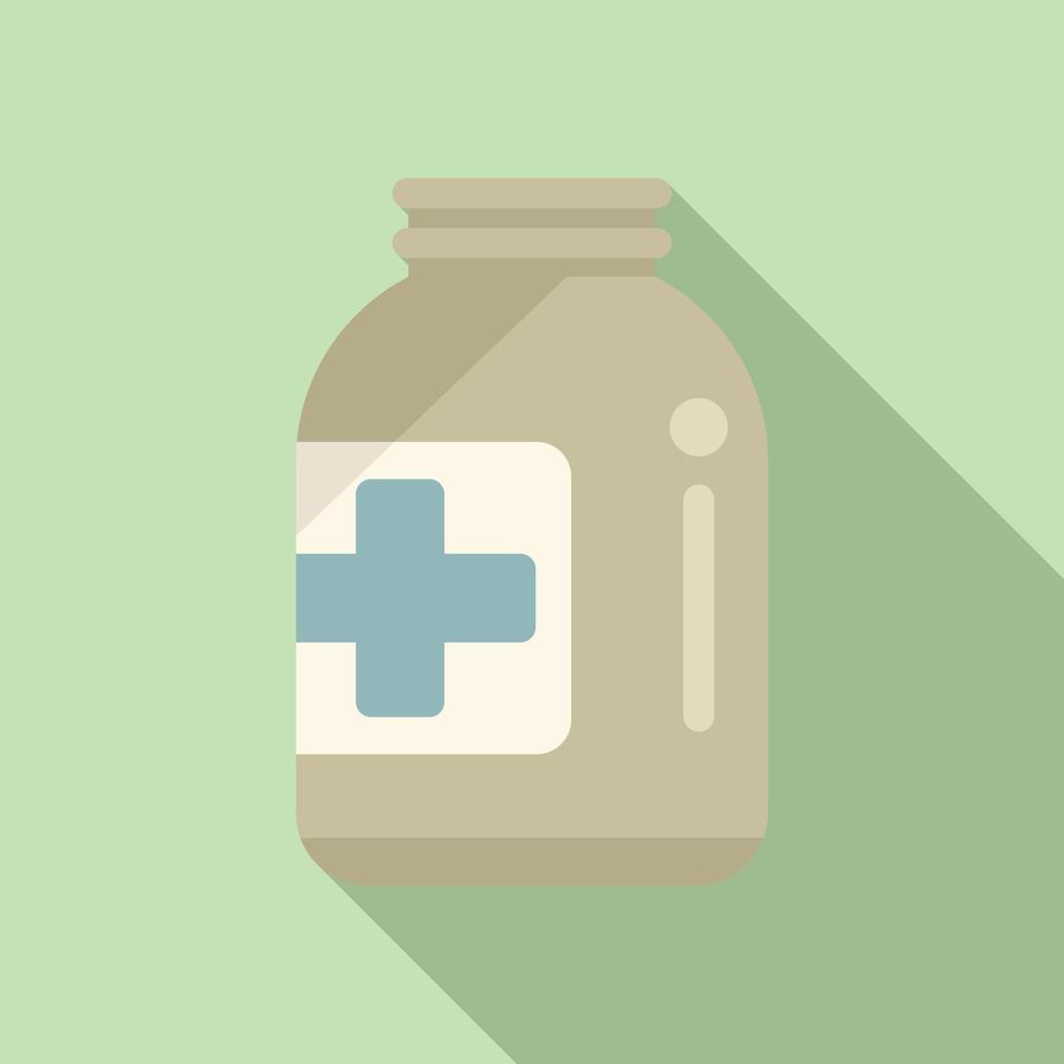 Medical trash icon flat vector. Waste organic vector