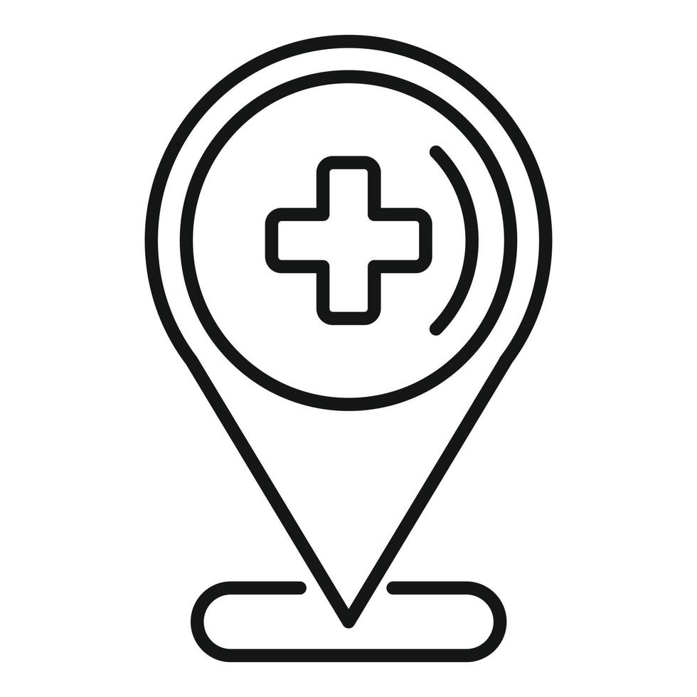 Physical therapist location icon outline vector. Doctor therapy vector