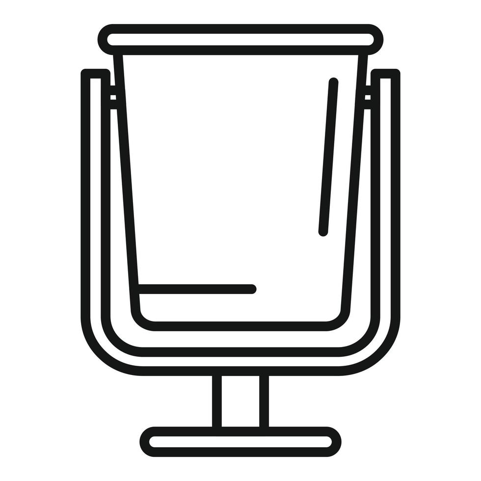Street trash bin icon outline vector. Organic waste vector