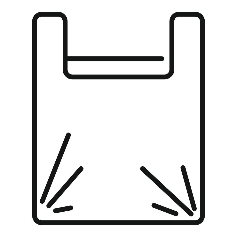 Reuse pack icon outline vector. Waste trash vector