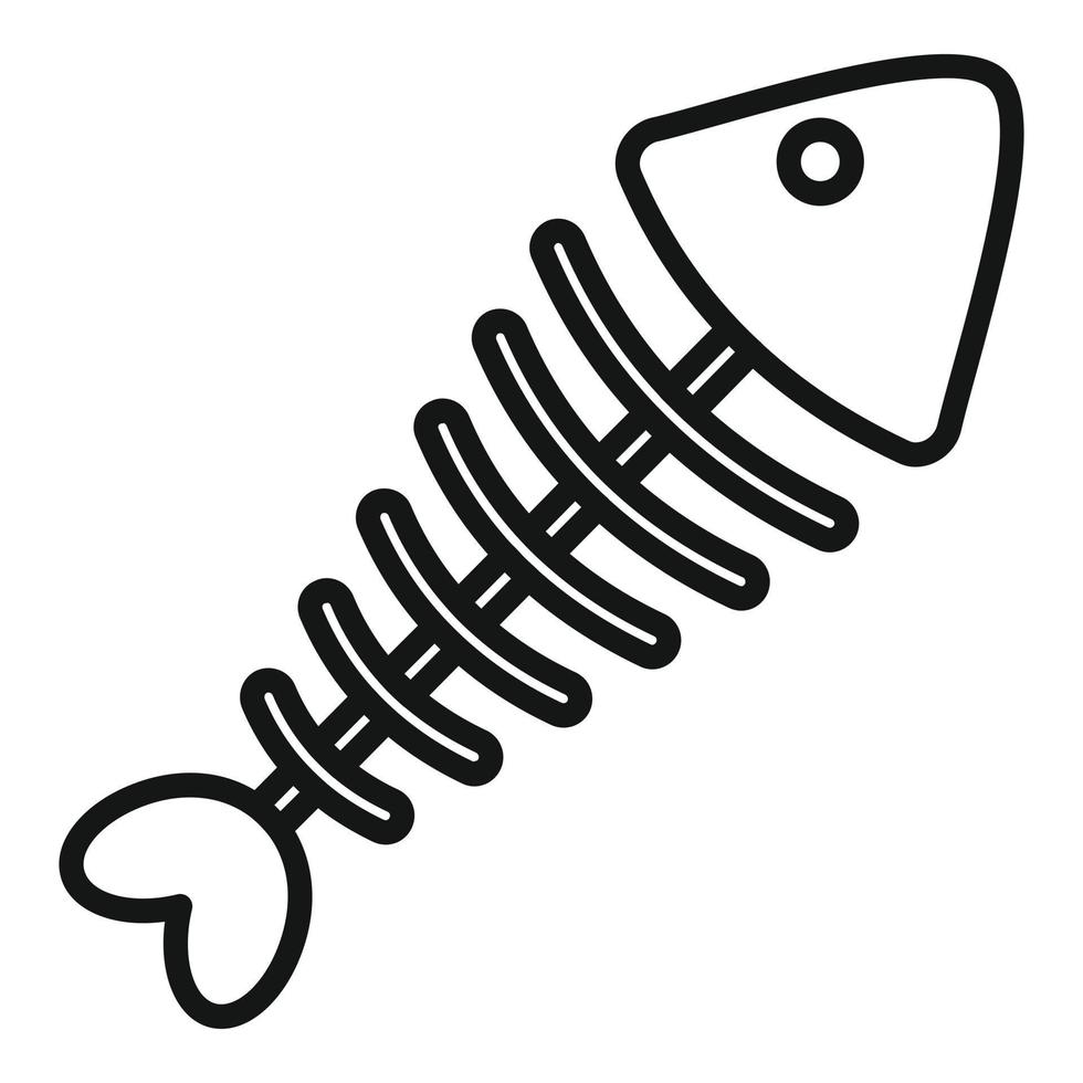 Fish waste icon outline vector. Food trash vector