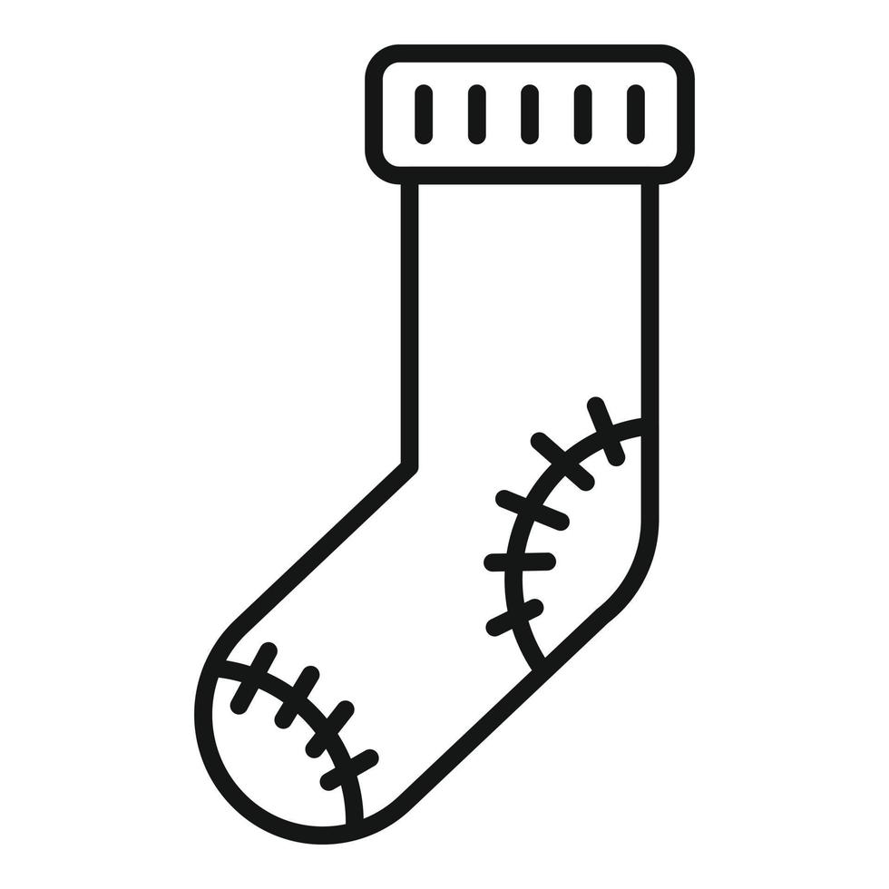 Sock waste icon outline vector. Garbage bin vector