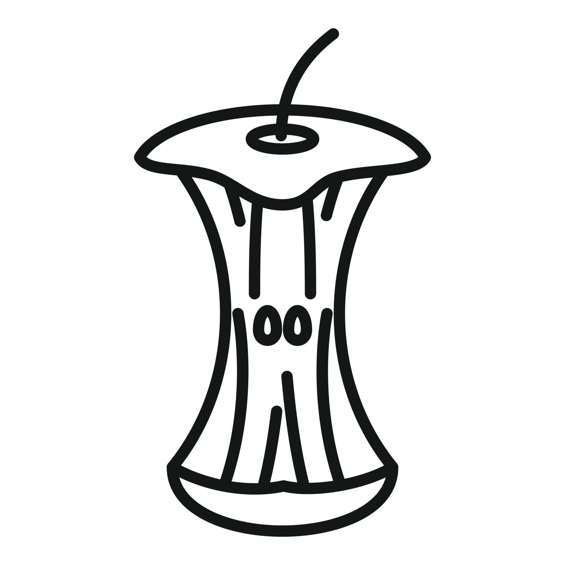 Apple trash icon outline vector. Waste food 15152130 Vector Art at Vecteezy