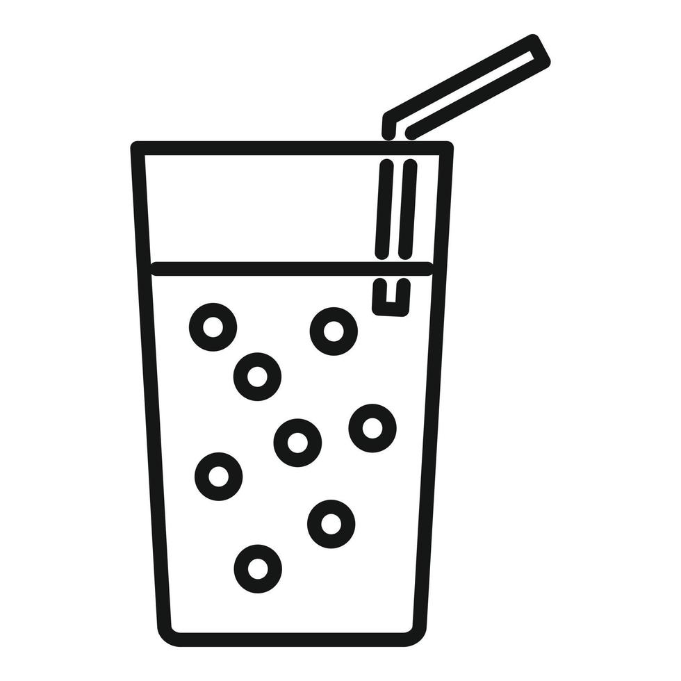 Juice glass icon outline vector. Diet food vector