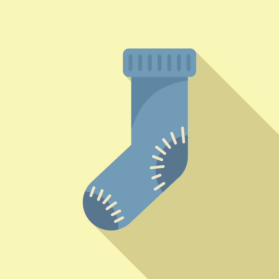 Sock waste icon flat vector. Garbage bin vector