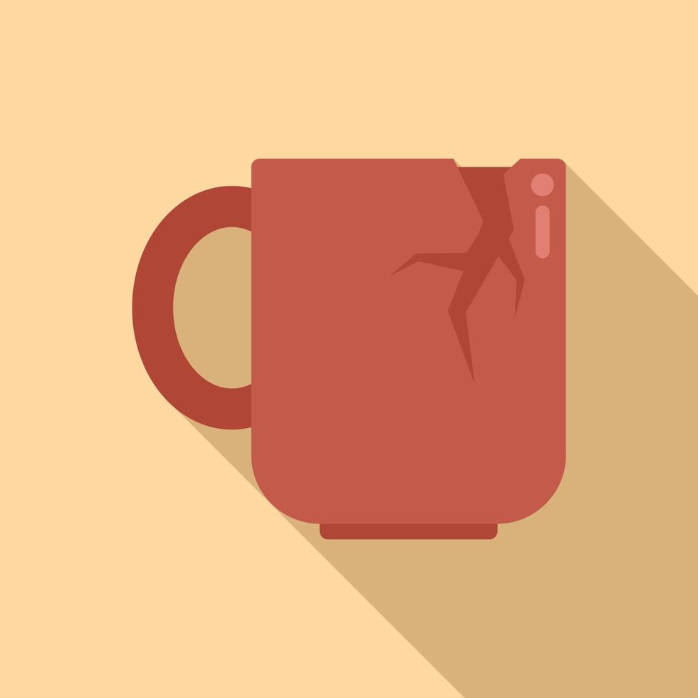 Trash mug icon flat vector. Waste organic vector