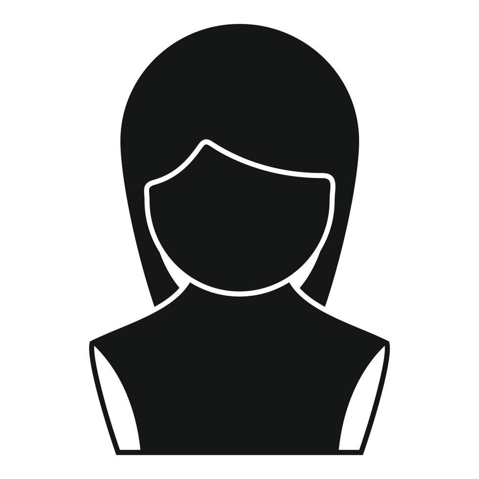 Character wig icon simple vector. Hair style vector