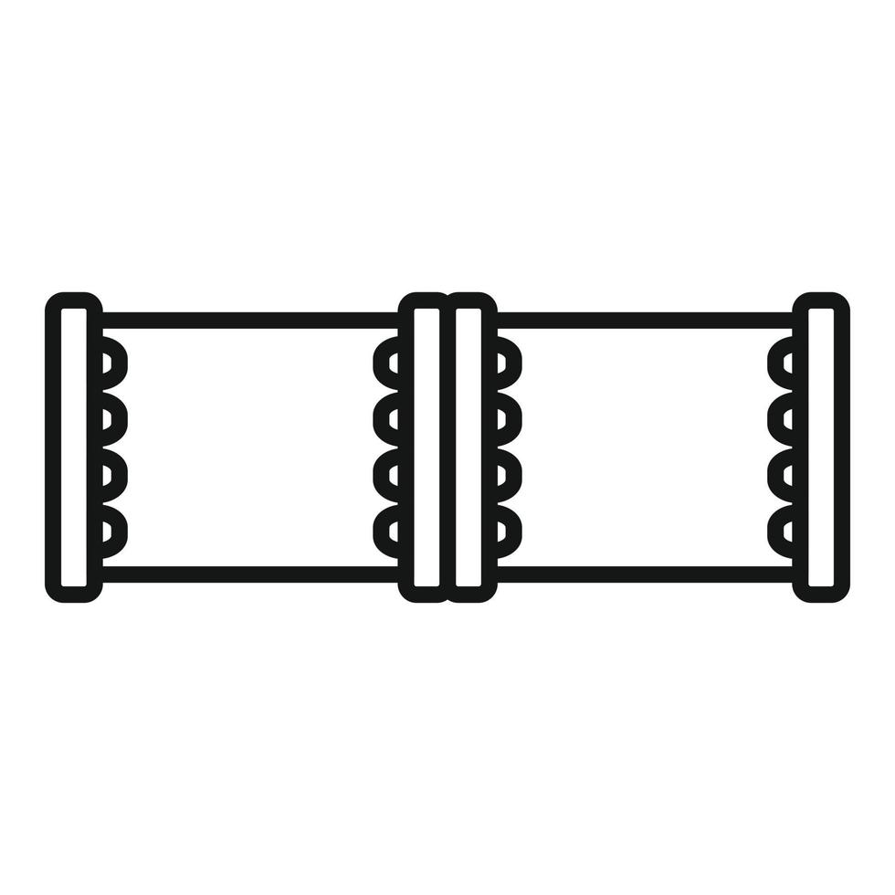 Pipe icon outline vector. Plumbing pipeline vector