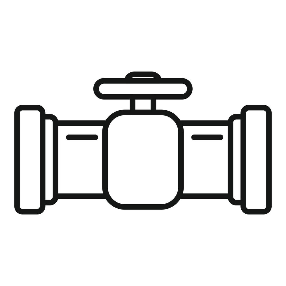 Pipe tap icon outline vector. Pipeline drain vector