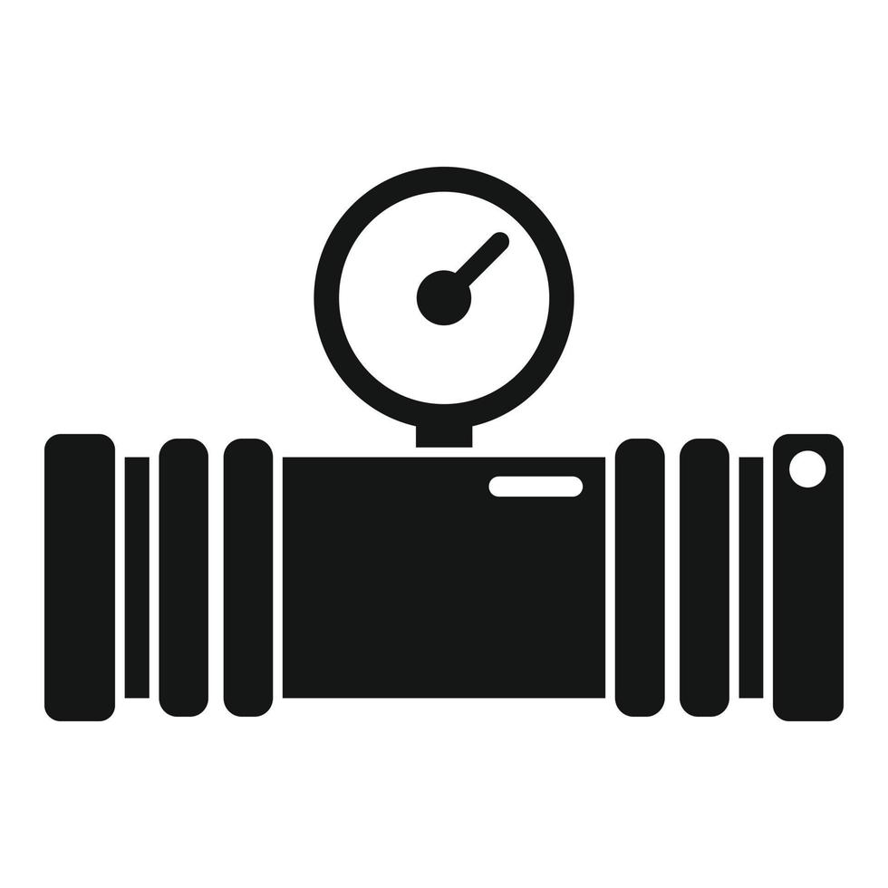 Water control icon simple vector. Metal pipe vector