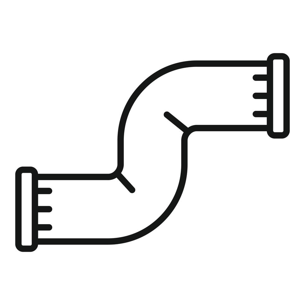 House pipe icon outline vector. Steel system vector