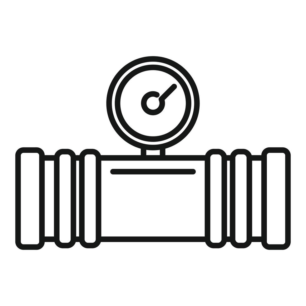 Water control icon outline vector. Metal pipe vector