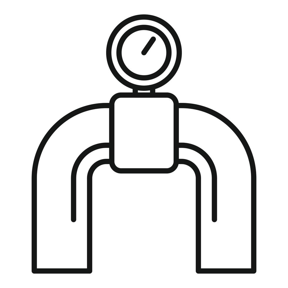 Water pipe control icon outline vector. Metal tube vector