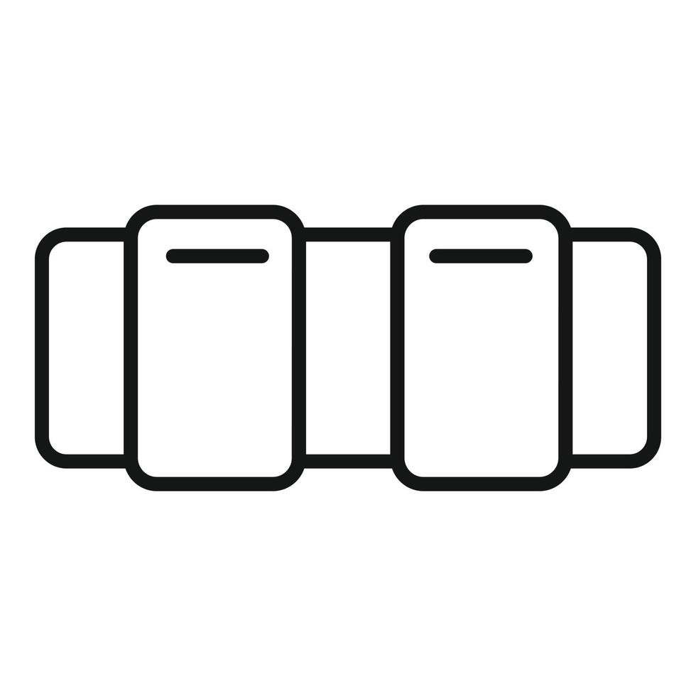 Pipe tube icon outline vector. Industrial valve vector