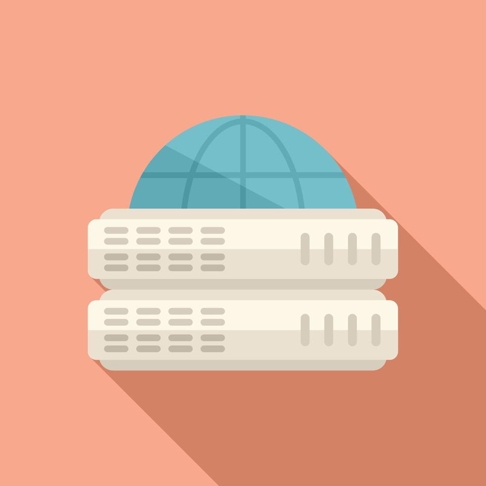 Global database icon flat vector. System marketing vector