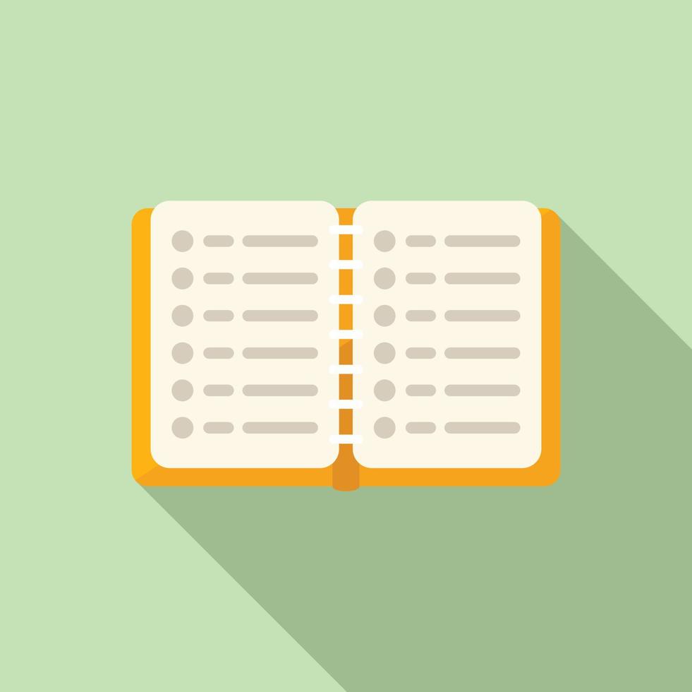 Open book icon flat vector. System accounting vector