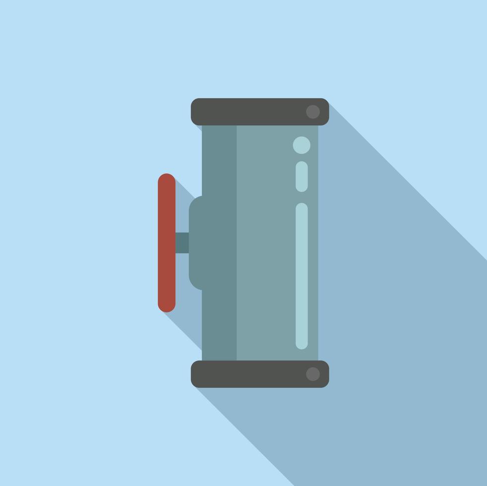 Tap pipe icon flat vector. Water metal vector