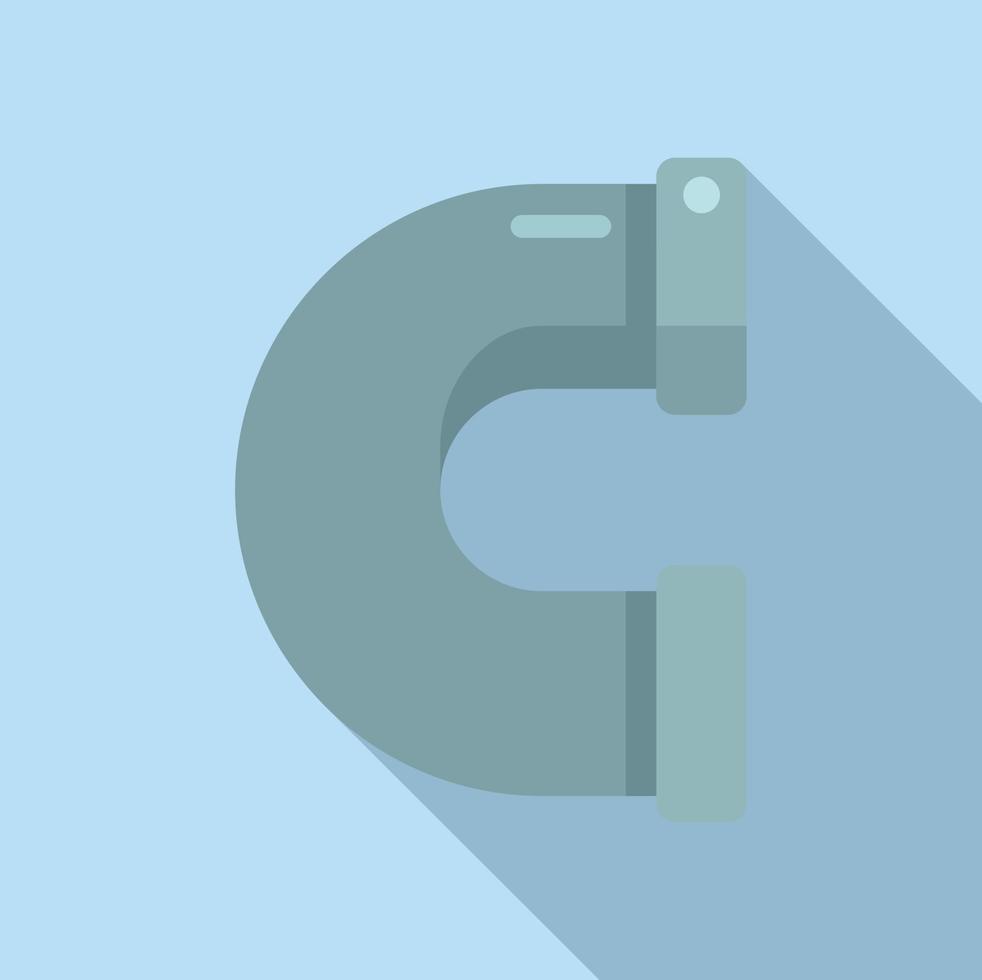 Corn pipe icon flat vector. Steel system vector