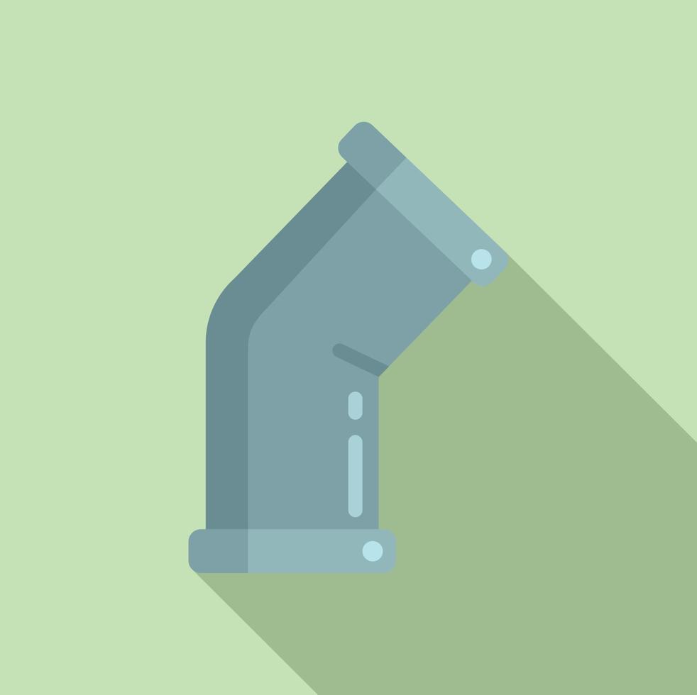Pipe part icon flat vector. Metal tube vector