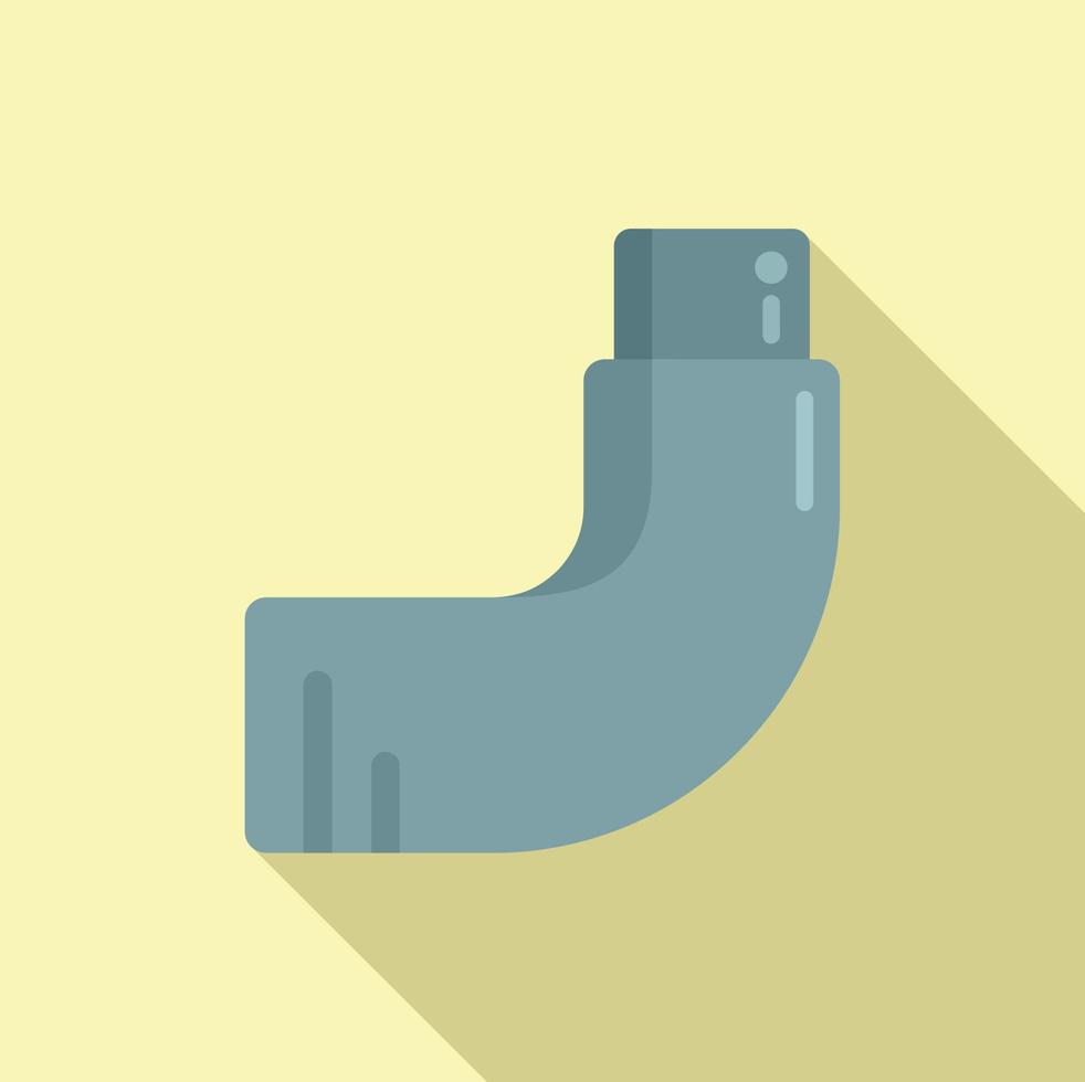 Corner pipe icon flat vector. Plumbing pipeline vector