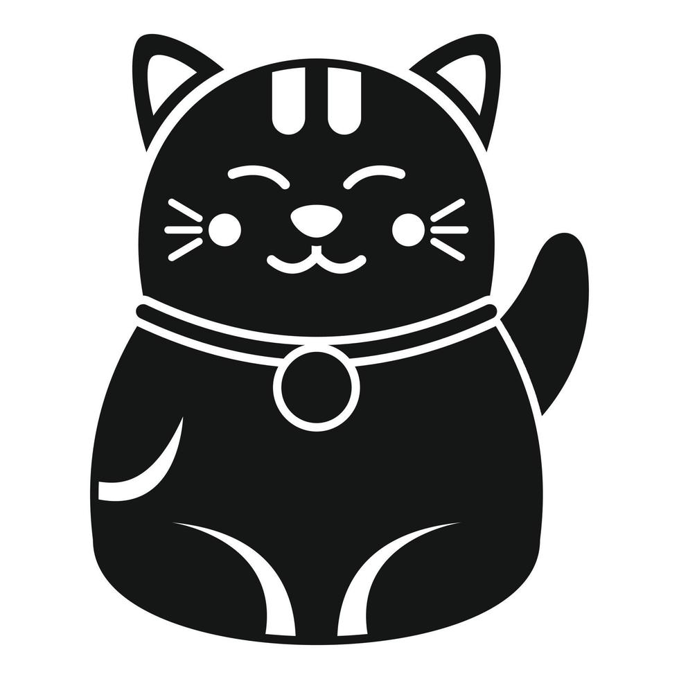 Money lucky cat icon simple vector. Neko maneki vector