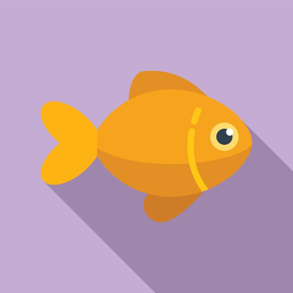 Lucky charm fish icon flat vector. Japan neko vector